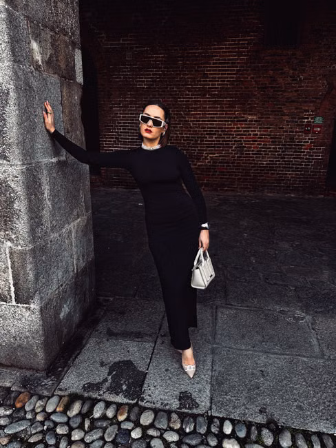 Vestido Midi Canelado